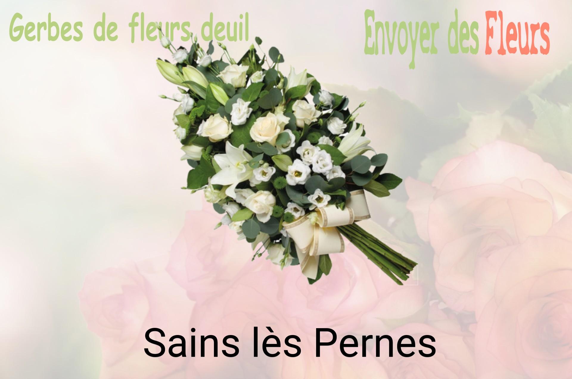 Gerbe de fleurs de deuil livrée à Sains-lès-Pernes